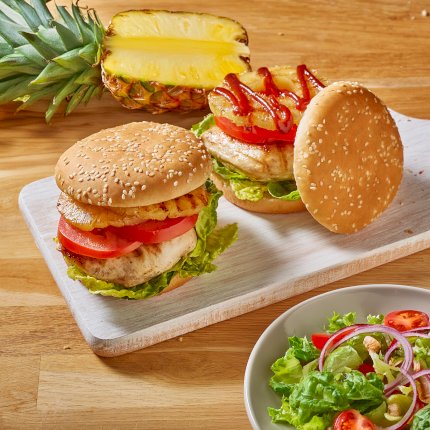 Chicken Burger with Pineapple